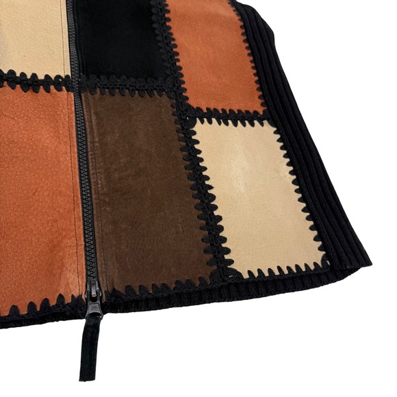 Vintage Suede Leather Knit‎ Vest Western Designers Studio Originals Size Large - Picture 5 of 8